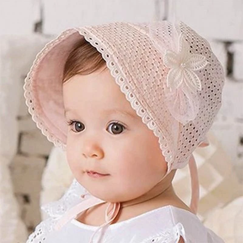 Casquette D’été En Dentelle Avec Motif Floral Pour Bébé Fille – Image 2