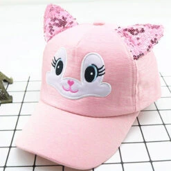 Casquette De Baseball Mignonne Réglable Avec Oreilles De Chat Pour Enfants
