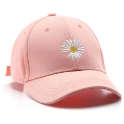 Casquette D’été Enfant Colorée Avec Fleur Brodée