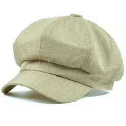 Casquette Gavroche Octogonale En Lin Respirant Pour Hommes Et Femmes