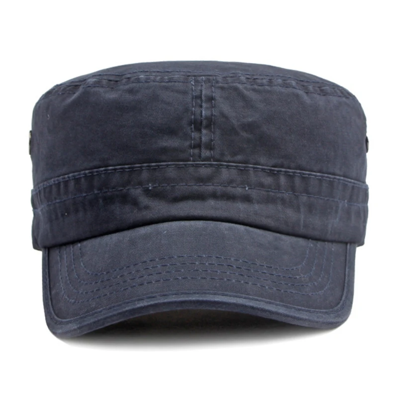 Casquette Unie En Coton Dessus Plat – Image 6