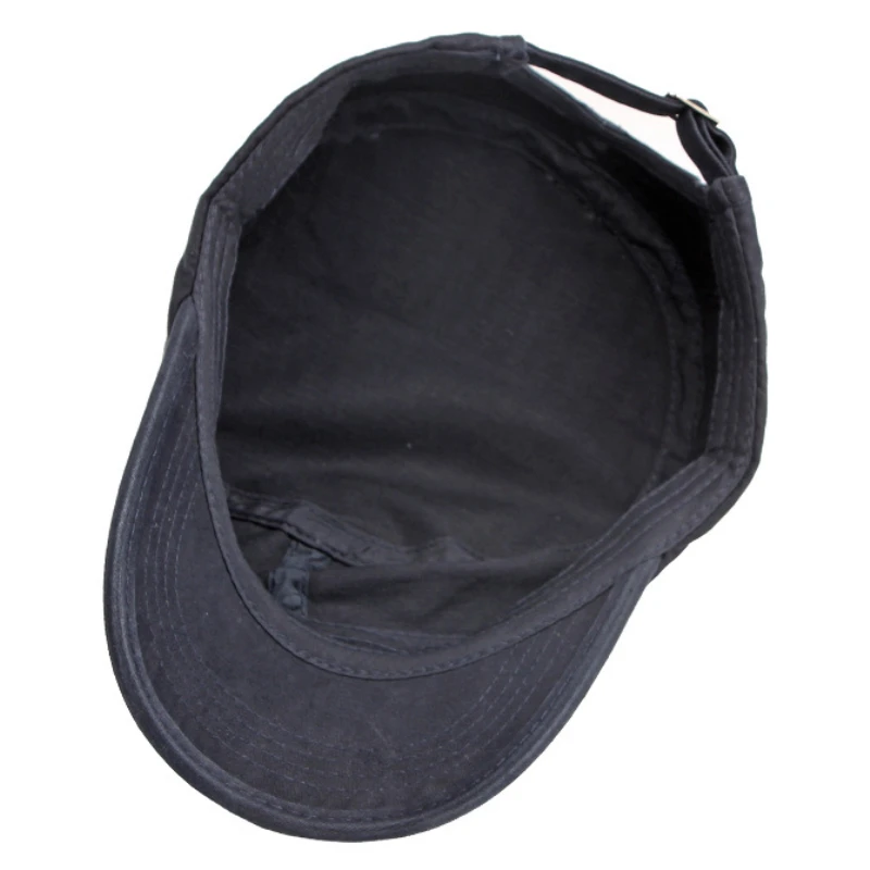 Casquette Unie En Coton Dessus Plat – Image 5