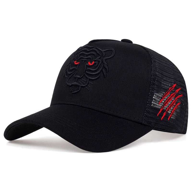 Casquette Brodée Tête De Tigre Semi-ajourée – Image 3