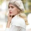 Chapeau En Laine Béret Rayé Femme
