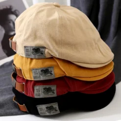 Casquette Style Béret Britannique En Coton