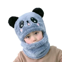 Cagoule Enfant Façon Polaire Bleu