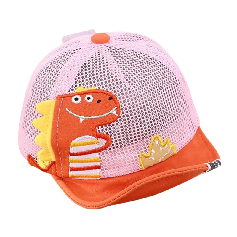 Casquette Bébé Maille Dino Orange