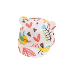 Casquette Bébé : Oiseau Jaune, Cœur et Fleur