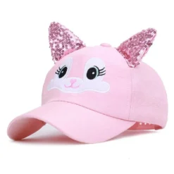 Casquette Enfant Chat Rose
