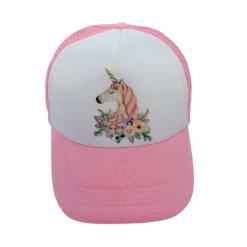 Casquette Enfant Fille Licorne Fleur