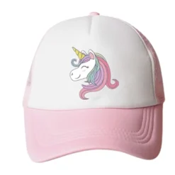 Casquette Enfant Fille Licorne Rose