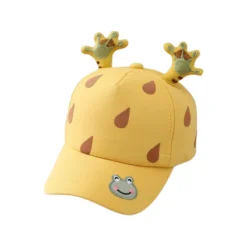 Casquette Bébé Grenouille Jaune