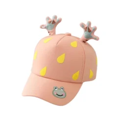 Casquette Bébé Grenouille Orange