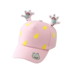 Casquette Bébé Grenouille Rose