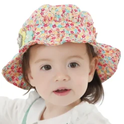 Chapeau Bébé Fleuri Rose