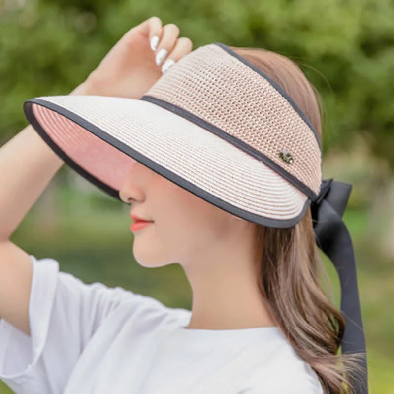 Chapeau De Plage Pliant En Paille Pour Femmes – Image 2