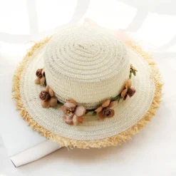 Chapeau Avec Couronne Florale Amovible Pour Enfant