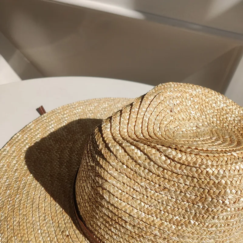 Chapeau De Paille Avec Sangle Effet Cuir – Image 2