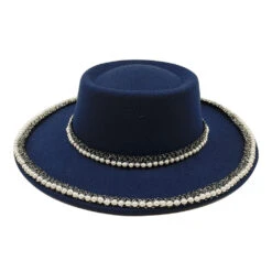 Chapeau En Laine Pour Femme Avec Décoration Perles