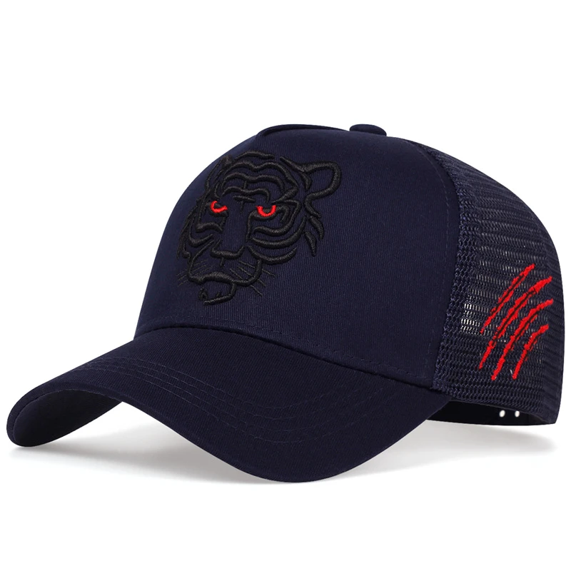 Casquette Brodée Tête De Tigre Semi-ajourée – Image 2