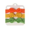 Bandeau Bébé Fille : Lot De Trois Bandeaux élastiques Orange Jaune Et Vert