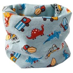 Snood Enfant Dinosaure Camion Bleu