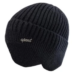Bonnet Ski Noir Avec Cache Oreille