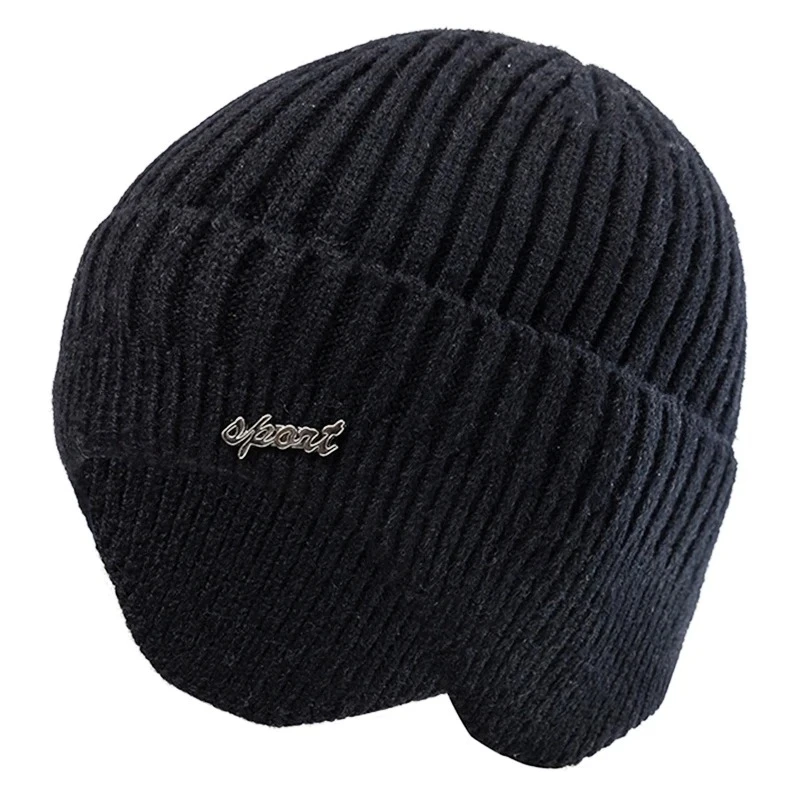 Bonnet Ski Noir Avec Cache Oreille