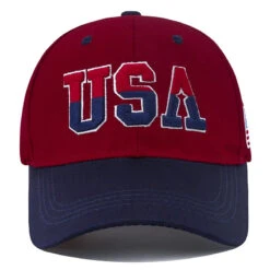 Casquette Américaine Avec Drapeau Et Inscription USA