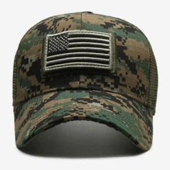 Casquette Américaine Avec Drapeau En Velcro Style Filet