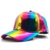 Casquette Baseball Holographique Et Multicolore