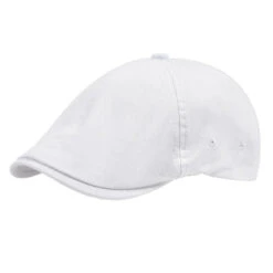 Casquette Blanche Style Béret En Coton