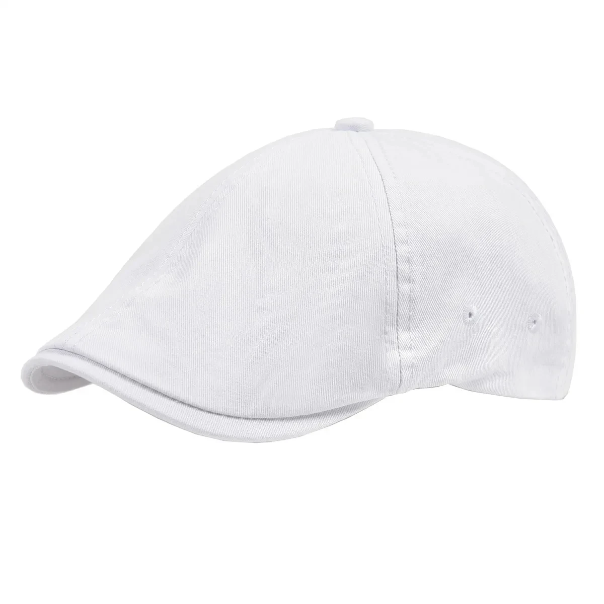 Casquette Blanche Style Béret En Coton