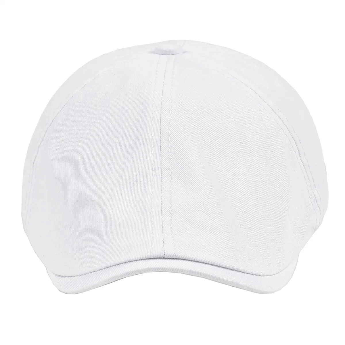 Casquette Blanche Style Béret En Coton – Image 3