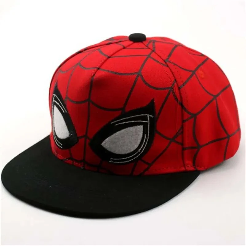 Casquette Plate Spiderman En Toile Pour Enfants