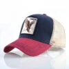 Casquette Trucker En Maille Avec Aigle Brodé