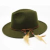 Chapeau Australien En Laine Avec Plumes Pour Femme