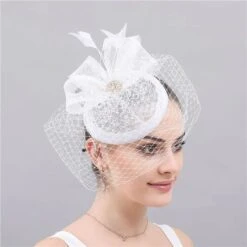 Chapeau Mariage Blanc Pour Femme Elégant